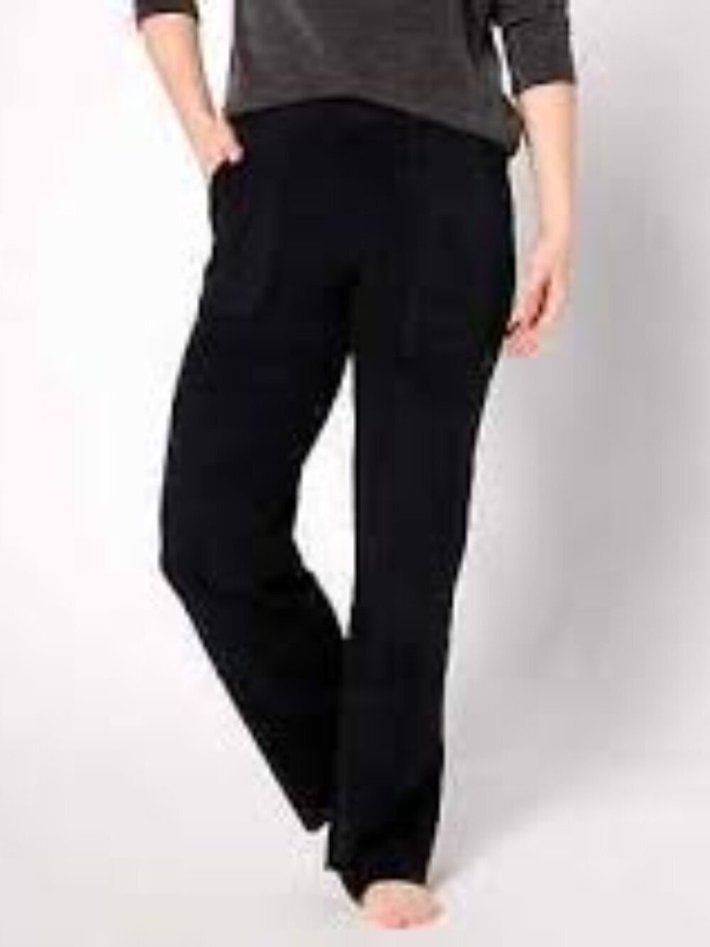 26-NWT BAREFOOT DREAMS COZCHIC ULTRI LITE WIDE LEG PANTS WITH POCKETS - Picture 4 of 4